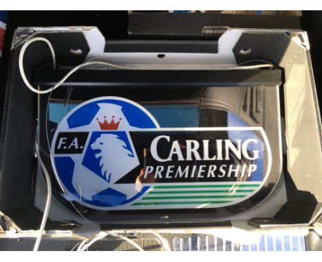 FA Carling Premiership Football Light: Large light in working order with plug attached. If your team won the Premiership betw