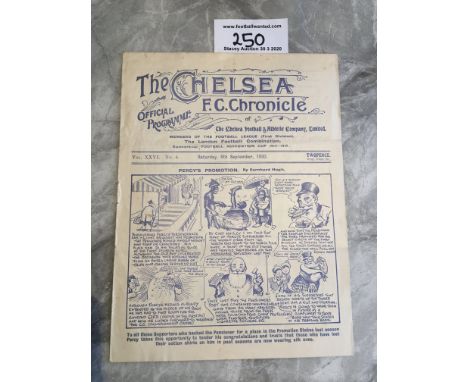 30/31 Chelsea v Manchester United Football Programme: League match dated 6 9 1930 in excellent condition with no team changes