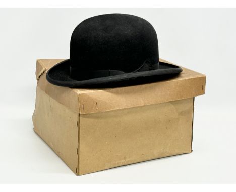 A vintage bowler hat with original box. Best Manufacturer. 