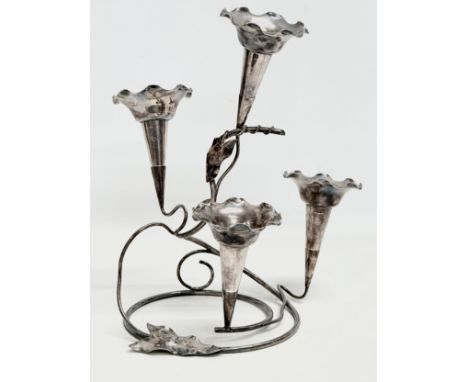 An Early 20th Century Alexander Clark Art Nouveau plated epergne. Welbeck Plate. 28x33cm 