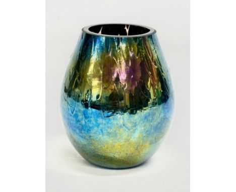 An Iridescent glass vase by Loetz or Kralik. 7x9cm 