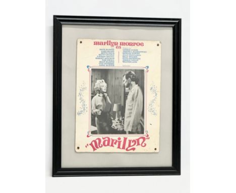 An advertising poster for the 1953 film ‘Niagara’ reframed. Starring Marilyn Monroe and Joseph Cotton. 46x56cm 