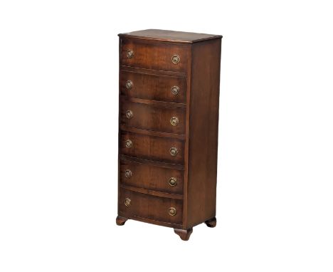 A Georgian style tallboy chest of drawers, 46cm x 34cm x 105cm 