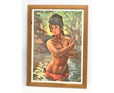 A Mid Century J.H. Lynch ‘Tina Nymph’ print. 56x76cm 