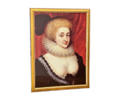 A large Early 17th Century style glass print of Lady Elizabeth Grey, Countess of Kent. From the original painting by Paul Van