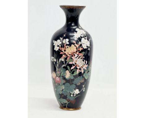 A large Late 19th Century Japanese Cloisonné enamel vase. 36cm 