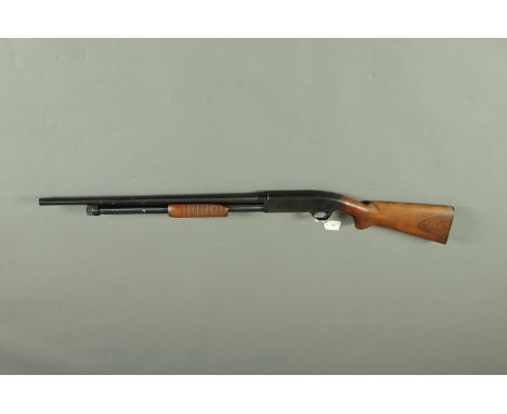 A Browning 12 bore Field Model 3 shot pump action shotgun, 24" barrel, 3" chamber, 14" stock.  Serial No. 76777PW152.  (4231)