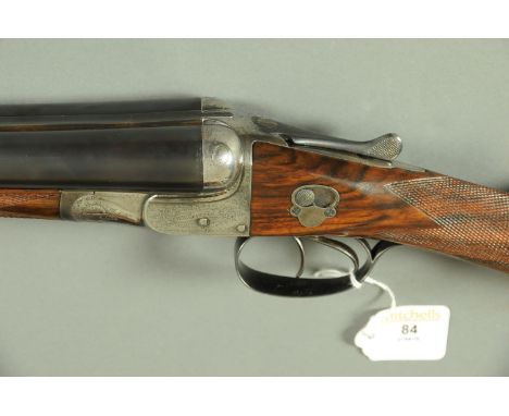 W.W. Greener Facile Princeps 12 bore side/side shotgun, 28" barrels, 1/2 and cylinder choke, 2 1/2" chambers, rib marked "W.W