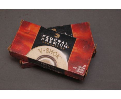 34 rounds of Federal 22-250 55 grain Nosler ballistic tip ammunition.  FIREARMS LICENCE REQUIRED