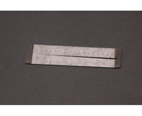 A scarce Hardy gut and hook gauge in stainless steel, stamped "Sold by Hardy Bros. Ltd., Alnwick, England" and with makers de