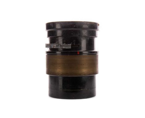 LARGE MILITARY ISSUE LENS,early 20th century, probably from a Naval signalling lamp, Aldis F/5.6 Triplet 20 In. Focus No. 852