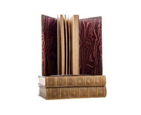 DOMESTIC ANNALS OF SCOTLAND, CHAMBERS (R.),pub. Edinburgh &amp; London, 1858, gilt tooled half Morocco with marbled boards (3