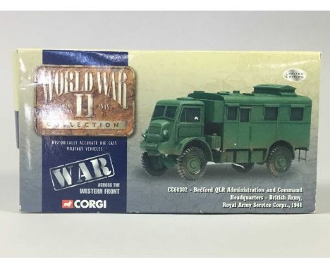 FIVE DIE-CAST MODEL VEHICLES,four Corgi police and army, along with a Vanguards police Ford Cortina, all boxed (5)