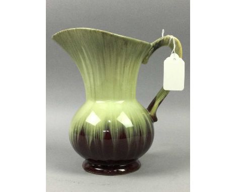 WEST GERMAN GLAZED PITCHER,17cm high, along with other art pottery Royal Winton, Sylvac and Carlton Ware