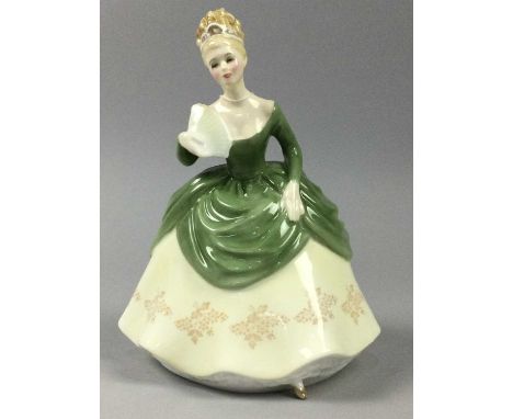 ROYAL DOULTON FIGURE OF 'SOIREE',HN 2312, along with Leonardo Collection bird figures, Geisha figures and ceramic animal figu