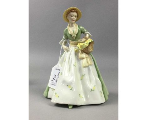 FOUR CERAMIC FIGURINES,including Royal Worcester, Royal Doulton and two others (4)