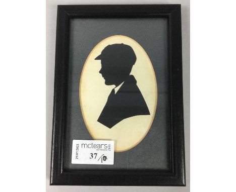 SIX PORTRAIT SILHOUTTES,along with a reproduction example (7)
