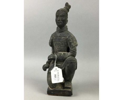 THREE CHINESE CERAMIC REPRODUCTION TOMB FIGURES,of various sizes (3)
