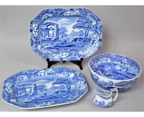 A Collection of Copeland Spode Italian to Include Two Meatplates, Bowl and a Cream Jug 