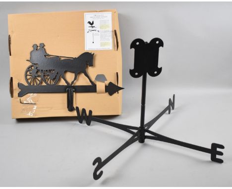 A Reproduction Profile Weather Vane, Horse and Cart 