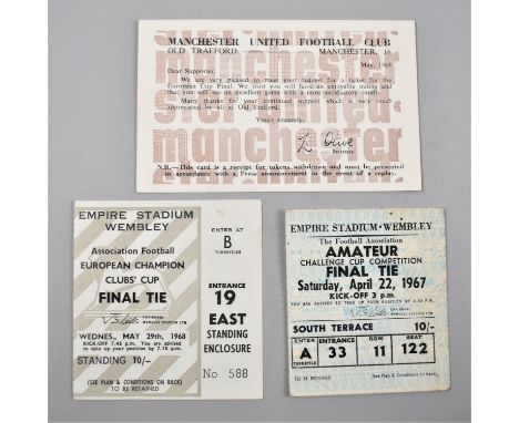A Collection of 24 Various 1960's Football Programmes Together with Benfica Vs Manchester United Cup Final with Tickets and E