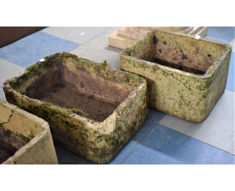 A Two Ceramic Patio or Garden Planters, Largest 40x25cm 