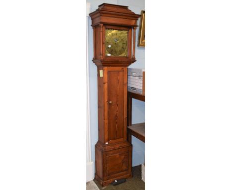 A pine thirty-hour longcase clock, signed Thos Lister, Halifax