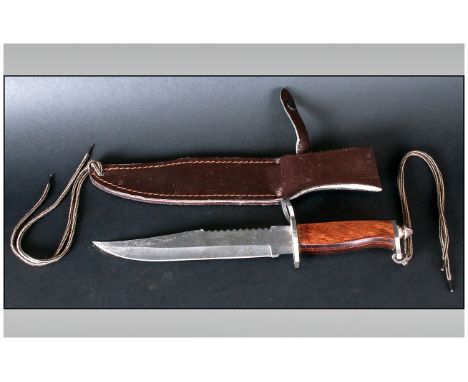 Austrian Hunting knife and leather scabbard 