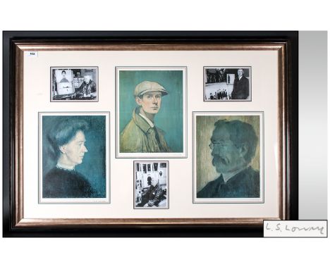 L.S.Lowry 1887-1976 Pencil Signed Limited Edition And Numbered Print, 3 in total and painted in his 38th year. 1. Portrait Of