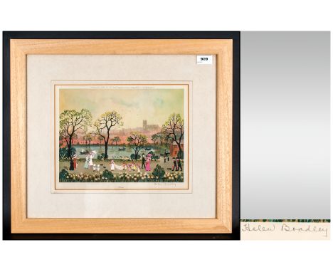 Helen Bradley Pencil Signed Ltd Edition Colour Print - Titled ' Spring ' Published by Helen Bradley Prints. Fine Art Guild St