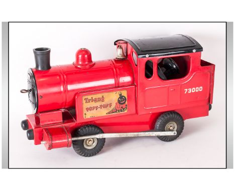 Tri-ang Puff Puff Fire Engine Overall Good Condition, Length 18 Inches, Height 9 Inches. 