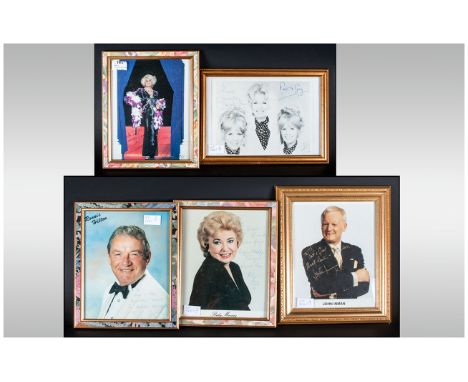Signed Autographed Photos of Celebrities from the 1960's. Including John Inman, Ronnie Hilton, Ruby Murray, Danny La Rue and 