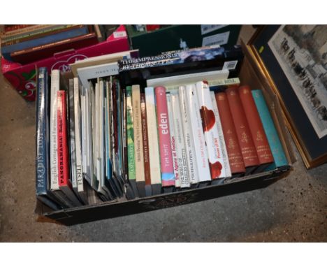 A box of various art related books 