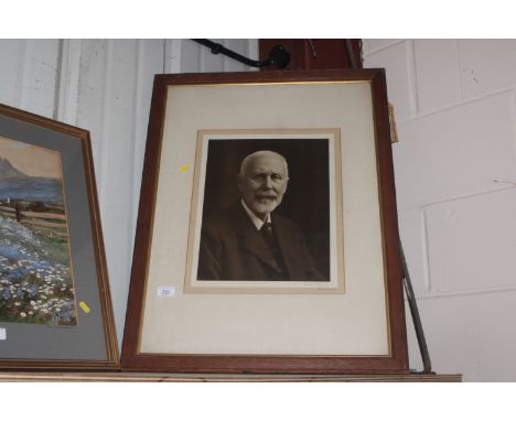 A pencil signed photographic portrait print of Sir Edward Packard. pencil signed&nbsp;