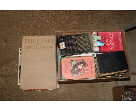 A box of books to include British Art and The Mediterranean 