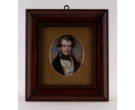 T. WHEELER, A GOOD OVAL PORTRAIT MINIATURE ON IVORY OF A YOUNG GENTLEMAN, inscribed verso 'Painted by T. Wheeler 55 Regent Qu