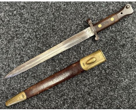 British Lee Metford 1888 Pattern Bayonet with double edged blade 300mm in length, maker marked and dated "07 '00 Wilkinson, L