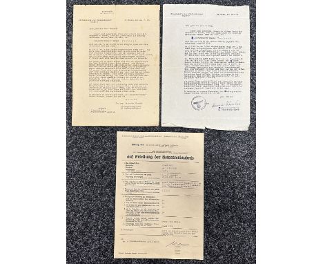 WW2 Third Reich Waffen SS Killed in Action Documents: One to SS Scharfuhrer Hermann Hofman while serving with 5th SS Panzer D