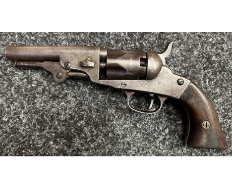 US Civil War Era .31 Cal Percussion Cap 2nd Model Pocket Revolver by "Bacon MFG Co. Norwich, Co" serial number 100 of approx.