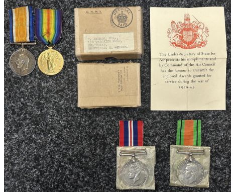 WW1 British War Medal and Victory Medal to "167711 to Gunner SH Jolly, Royal Artillery" complete with original ribbons. Along