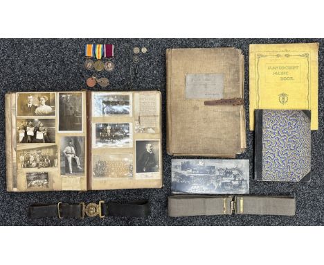 WW1 British Medal group comprising of War Medal, Victory Medal and Long Service and Good Conduct Medal to "10550 Sjt Dmr AT C