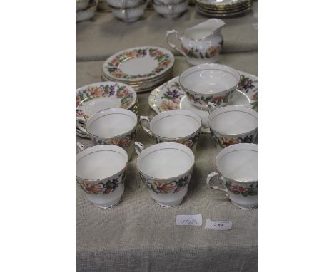 A vintage 21 piece Paragon tea service Country Lane pattern 