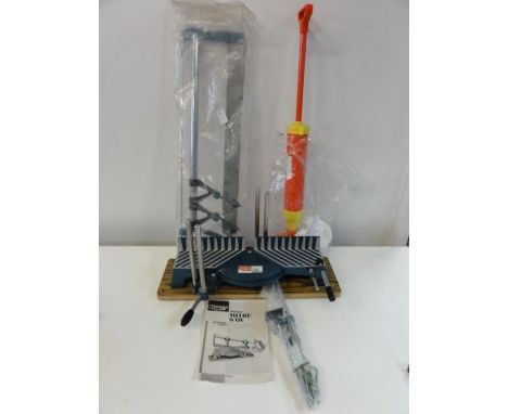 A manual mitre saw set &amp; drain pump 