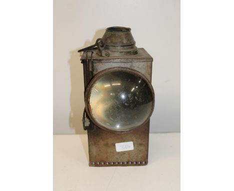 A vintage railway bullseye lamp 