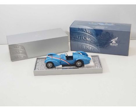 A MINICHAMPS (Mullin Automotive Museum) 1/18 scale diecast 1937 Delahaye Type 145 V-12 Grand Prix race car - VG/E in VG box