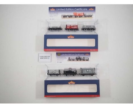 A pair of BACHMANN OO gauge triple wagon packs, comprising the Great Central Collectors Club limited edition together with th