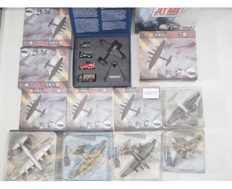 A group of 1:144 scale boxed diecast military airplanes by ATLAS EDITIONS and others - VG in G/VG boxes (13)