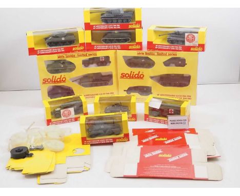 An original SOLIDO trade box for the 40th Anniversary 1944-1984 series of military models containing sealed Part 1 and Part 2