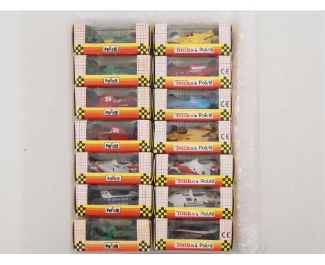 A group of POLISTIL 1:55 scale diecast series RN Formula 1 cars in individual boxes to include; Benetton, Ferrari, Williams e