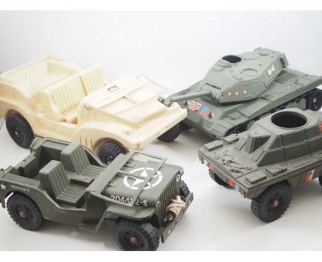 A group of PALITOY and CHERILEA military vehicles for Action Man and similar - G unboxed (4)